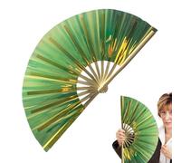 Générique Dance Popping Fan, Foldable Reflective Performance Prop, Holographic Fantasy Hand Fan with Loud Effect, Lightweight Festival Accessory for Carnival, Music Festivals, Outfits