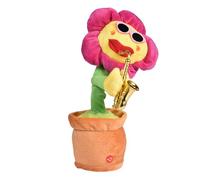 Générique Dancing Flower Toy - Sunflower Music Doll, Electric Plush Figure | Electric Musical Singing Plush Toy, Big Red Lips Sunflower Light Speaker Figure with Kids Birthday Parties