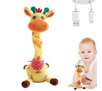 Générique Dancing Giraffe Baby Toy, Dancing Talking Giraffe Toy, Interactive Plush Toy That Can Twist and Move, Rechargeable, Adjustable Volume, Ensures Safe Play.