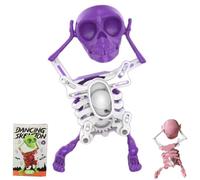 Générique Dancing Skeleton Toy, 3D Printed Taste Desk Decor Rotating Spring to Provide Power, Walkable Cute Funny for (D)