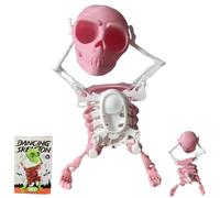 Générique Dancing Skeleton Toy, 3D Printed Taste Desk Decor Rotating Spring to Provide Power, Walkable Cute Funny for (A)