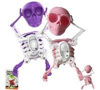 Générique Dancing Skeleton Toy, 3D Printed Taste Desk Decor Rotating Spring to Provide Power, Walkable Cute Funny for (A+D)
