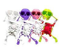 Générique Dancing Skeleton Toy, 3D Swinging Skeleton Wind up Toy, Fun Halloween Desktop Dancing Skeletons Ornaments (4pcs)