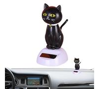 Générique Dancing Solar Cat Figurine - boblehead Dashboard Ornament, Cute Shaking Doll | Solar Powered Car Interior Setup with Desk Decoration, Funny Display Accessory, Gift Idea for Cat