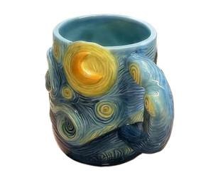 Générique D'art En Porcelaine Fine De 13 Oz À Café De Style Musée Vintage, Design Floral Élégant Et Chef-d'œuvre Classique, Verres De Créateur Résistants À La Chaleur | Collector Haut De Gam