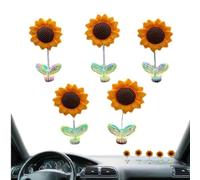 Générique Dashboard Flowers Ornament - 5pcs Dancing Flowers Ornaments