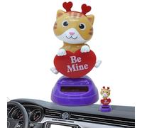 Générique Dashboard Ornament - Cute Solar Dancing Animal Toy | Bobbļèhead Ornament | Decorative Animal Dashboard Ornaments | Eco-Friendly Solar Powered Car, Office & Home Decoration