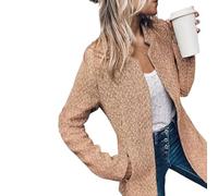 Générique Datebacko Women's Solid Color Pocket Long Sleeve Open Front Coat, Casual Work Twill Blazer Slim Fit for Woman (03,S)