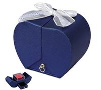Générique Daughter’s Lucky Clover Necklace Keepsake Gift Set, Foldable 4 Leaf Clover Pendant with Eternal Flowers Rose Birthday Gifts for Granddaughter/Sister/Daughter-in-Law/Mom (Blue Gift Box)