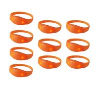 Générique De 10 bracelets en silicone LED clignotant, accessoire de multicolore, bijoux pour fête, bandes LED multicolores