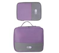 Générique De 2 Trousses à médicaments Double Taille avec Fermetures, Purple | Grandes et petites pochettes, fermetures éclair lisses, adaptées à la sécurité des voyages en famille, camping,