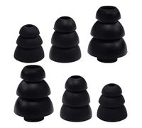 Générique De 6 Embouts d ' Oreille universels en Silicone de 3.8mm avec Conception à Triple Bride pour l ' Isolation du Bruit et améliorant l ' Embout d ' Oreille en Silicone pour Les Basses