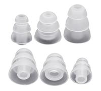 Générique De 6 Embouts d ' Oreille universels en Silicone de 3.8mm avec Conception à Triple Bride pour l ' Isolation du Bruit et améliorant l ' Embout d ' Oreille en Silicone pour Les Basses