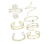 Générique De 7 Bracelets Manchettes réglables Couleur Or, Collection de Bracelets élégants pour Femmes, Ensemble de Bijoux à la Mode, Ensemble de Bracelets Manchettes réglables
