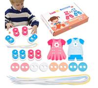 Générique de Bouton - Moteur Fin, d'activité de Filetage | Ensemble d'artisanat préscolaire éducatif pour Les Tout-Petits, kit de Boutons de laçage pour la Coordination des Mains, Joue