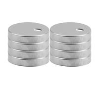 Générique de Capuchons de en Acier Inoxydable Argenté Lot de 4 Paires Design Rond Élégant, Installation Facile, Accessoires Salle de Bain Universels pour Boulons de Toilette