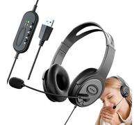 Générique De Centre D'appels - PC Filaire USB avec Microphone Antibruit, De Communication Vocale Audio HD, Cache-Oreilles en Éponge Confortable, Câble De 1,8 M pour Appareil Audio De Bureau