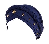 Générique De Cheminée Foulard Couvre- Turban Chapeau à enrober Les Femmes Bonnet de Tresse Bonnet de Baseball Casquettes de - Bonnet Rose Pale (Navy, One Size)