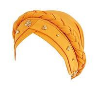 Générique De Cheminée Foulard Couvre- Turban Chapeau à enrober Les Femmes Bonnet de Tresse Bonnet de Baseball Casquettes de - Bonnet Rose Pale (Yellow, One Size)