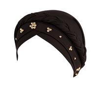 Générique De Cheminée Foulard Couvre- Turban Chapeau à enrober Les Femmes Bonnet de Tresse Bonnet de Baseball Casquettes de - Bonnet Rose Pale (Black, One Size)