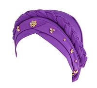 Générique De Cheminée Foulard Couvre- Turban Chapeau à enrober Les Femmes Bonnet de Tresse Bonnet de Baseball Casquettes de - Bonnet Rose Pale (Purple, One Size)