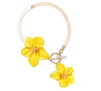 Générique de Cheville OT élégant avec breloque Fleur 3D, circonférence de 27 cm, léger 18 g, Accessoire de chaîne de Pied Tendance pour, chaîne élégante en os de Serpent, Pied OT