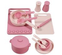 Générique de Cuisine Set de Cuisine Sensoriel Éducatif avec Accessoires | Nourriture Factice pour Cuisine Enfant Cadeau de Noël pour Maison Extérieur Marché Restaurant Maternelle Anniversaire