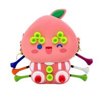 Générique De de golf en silicone avec de en | Forme de pêche en silicone, espace fermé pour les petits essentiels de cours, bandoulière réglable avec clips