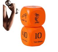Générique Dé d'exercice | Jeu Sportif à 6 Faces - Dés d'Entraînement 2 Pièces avec Pompes, Fentes et Sauts,pour, Salle de Sport, Maison, Temps de Jeu, Activités de Groupe, Entraînement et Éducation
