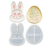 Générique de en résine époxy - Ensemble de 2 moules de Artisanal de décoration de Pâques - de récipient de de Rangement en Forme d'œuf de Lapin, de pour Diverse