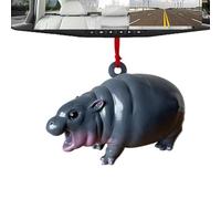 Générique De Figurine Hippo Funny - Décoration d'arbre De Noël en Résine, Figure D'hippopotame Festive | Décoratif pour lesFenêtres, lesPortes, Le Salon, lesMiroirs, La Voiture, La Célébrat