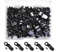 Générique de Fixation à Bouton Tournant pour Suspendre des Œuvres Murales 100 Clips Compact et Léger, Accessoires Vis pour Cadre Photo Noir
