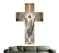 Générique De Jésus - Murale, Croi Chrétienne Pour Mur, De Crox De Jésus, Crox Suspendues Faites À La Main, Décoration De Maison Chrétienne En Bois, Décoration De Sculpture De Christ Faite À