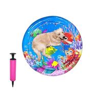 Générique De Jeu Aquatique pour Chat - Tapis de Jeu d'eau pour Chiens avec Pompe Gonflage | Coussin Rafraîchissant Épais 65 cm pour Chats Maison Voyage Intérieur Extérieur Sol Quotidien Temps Chaud
