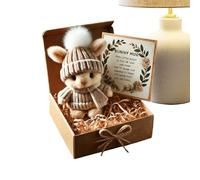Générique De Lapin en Peluche De Pâques - Mini De Lapin Mignon dans Une Boîte | Po-upée Compagnon À Câliner Portable, Cadeau De Pâques avec Carte De Vœux pour en-fants, Adultes, Amis (A)