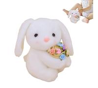 Générique de Lapin en Peluche - Ornement de Bouquet de Roses en Peluche | Jouet Lapin Doux de 14cm, Souvenir Floral détachable, décor Surprise de Saint-Valentin pour Couples et, Affichage d'anima