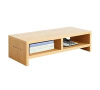 Générique de Moniteur - en Bois à 2 Couches avec 4 Ports USB, écran d'ordinateur et étagère de Rangement pour imprimante, de Bureau Ergonomique pour Ordinateur Portable, électronique, bu