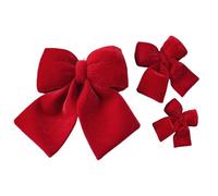 Générique De Noël,Décorations en Velours Rouge de Noël,pour Cheminée | pour La Fête, Les Vacances, Le Sapin, La Maison, La Couronne, La Porte D'Entrée, La Guirlande, L'Emballage