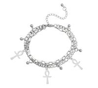 Générique de Perles élégant en Acier Inoxydable avec Pendentif à breloque Crucifix et Bijoux à la Mode pour Dames, Pendentif en Perles, de Perles pour