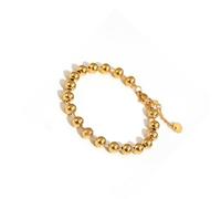 Générique de Perles en Acier Inoxydable avec Perles de 6 mm ou 8 mm pour Femmes et Hommes, Design Lisse et Poli pour Un Usage Quotidien, Bracelets à chaîne à Billes, Bracelets à brins de chaîne de
