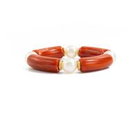 Générique de Perles en résine élastique, Artistique marbré, Confortable, Tendance, adapté à Divers événements, Effet coloré