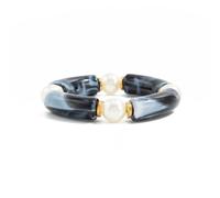 Générique De perles en résine empilables multifonctionnel, élastique, conception marbrée Unique, adapté apparences de couches assorties, perle en résine