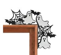 Générique de Porte Halloween en Bois, Panneau Décoratif pour Chambre et Entrée | Décoration Murale avec, Fantôme et Toile d’Araignée, Accessoire de Fête pour Maison et Soirée Thématique