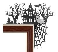 Générique de Porte Halloween en Bois, Panneau Décoratif pour Chambre et Entrée | Décoration Murale avec, Fantôme et Toile d’Araignée, Accessoire de Fête pour Maison et Soirée Thématique