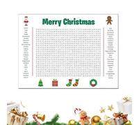 Générique de Poster de Noël Grand Puzzle interactif décoratif | Grand de Puzzle Mural de Mots pour vacances maison x de table cartes fléchettes apéro fêtes