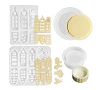 Générique De Résine Creuse - Making Craft, Moules De Bricolage Festifs | Holiday Epoxy Casting Silicone, Creative Candy Baking Chocolate Tools for Seasonal Party Home Kitchen Decors