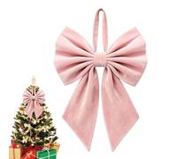 Générique de Ruban de Velours Rouge, décorations d'arcs de Couronne de Noël | Guirlande de noël, décoration d'arbre pour porte d'entrée, maison de vacances, cuisine