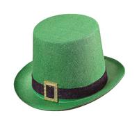 Générique de seau de la Saint-Patrick - Saint-Patrick Green Bucket Hat, décor de plumes, accent d'arc, robe- | de célébration de Shamrock pour le Festival des vacances de la scène de la p
