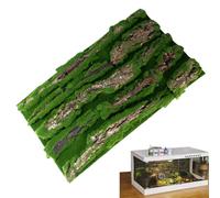Générique De Terrarium en pour Reptiles - Décoration D'écorce Naturelle avec Mousse Simulée, Panneau Évolutif | Revêtement Vert 30x30cm 30x50cm pour Aquarium Sec, Tortue, Lézard, Serpent, Environneme