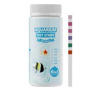 Générique De Test pour Aquarium - Paquet De 100 Testeur d'eau 6 en 1 | Bandes Imperméables De Précise du Chlore GH KH pour Aquariums, Piscines, Bains À Remous, Eau Sa